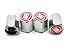 Chrome Metal Tire Valve Stem Caps for Fiat All Model set of 4