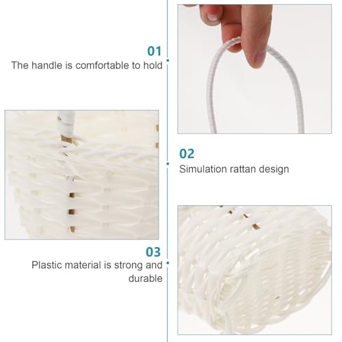 Panier de Pâques tressé avec anse idéal pour cadeaux et compositions - 3