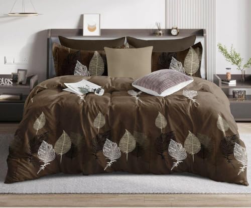 Image of The Royal King Collection 350 TC King Size Bedsheet with 2 King Size Pillow Covers| Beautiful Designer Flat Sheet | Luxury Soft Sheet (3pcs Set) |108x108 inches. (Multicolor-6606)