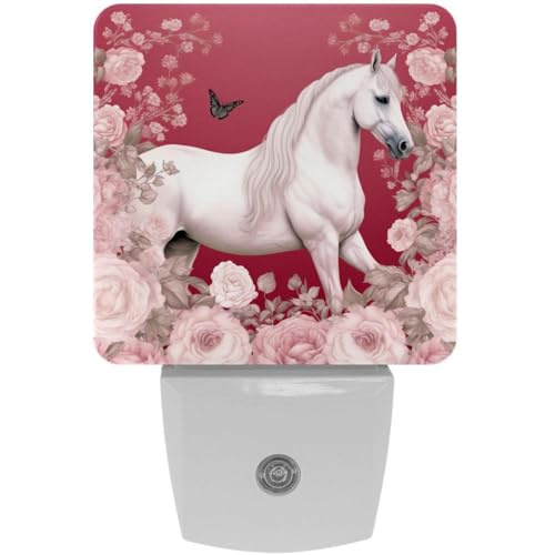 Lámpara de noche led caballo rosa sensor 7.6x11.2cm
