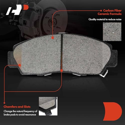 A-Premium 11.81 in (300mm) Front Drilled and Slotted Disc Brake Rotors + Ceramic Pads Kit Compatible with Acura and Honda Models - TSX 2011-2014, Accord 2011-2012, 6-PC Set by A-Premium - Image 7