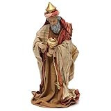 Tres Reyes Magos Estilo Oriental Resina Coloreada 30 cm