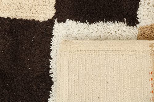 Image of THE HOME TALK Cotton Bathmats | Water Absorbent Runners | Regular Striped Rugs | Floor Mats for Kitchen, Bathroom & Sink | Ultra Soft Mats | Non-Slip Store (Beige, 50x80 CM)