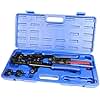 iCrimp F1807 PEX Crimper, Copper Pipe Crimping Tool Kit with 3/8'', 1/2'', 3/4'', 1'' Quick Change Jaws, PEX Tubing Cutter, Go/No-Go Gauge, Copper Ring PEX Removal Tool Included