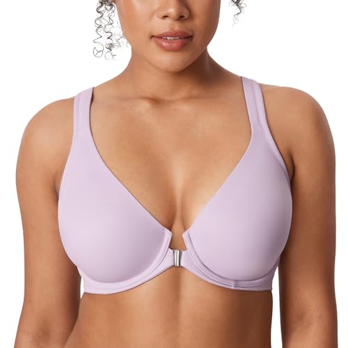 Image of DELIMIRA Women's Front Closure Racerback Plus Size Bra