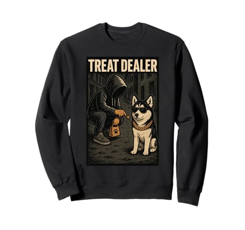 Husky Treat Dealer Parodia Humor Amante de los perros Sudadera
