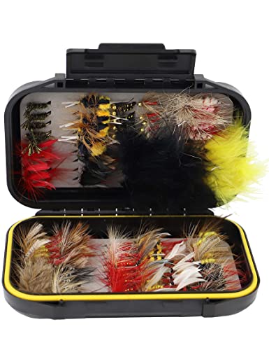 Avlcoaky Fly Fishing Flies, Dry Flies Wet Flies Assortment Kits For Trout Fishing, Fly Fishing Lures Trout Flies - 120/100/99/72/40Pcs #TOP18