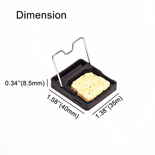 UY CHAN Original TS-Stand Mini Soldering Iron Board Holder Stand Sponge Cleaner for TS100 TS80P china Material (Soldering Iron NOT Included)) (Black) - Thumbnail 2