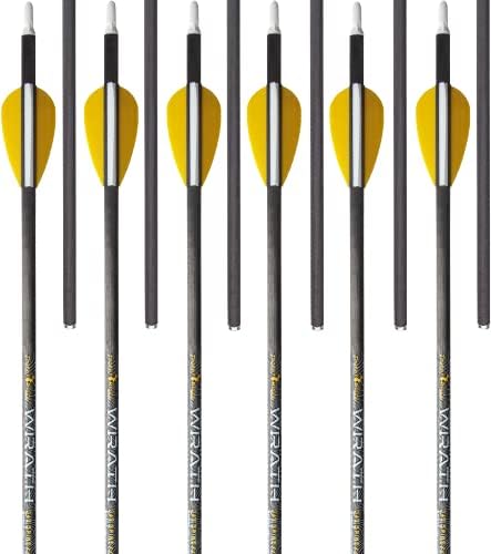 Amazon Com Trophy Ridge Wrath 340 Spine Fletched Carbon Arrows Sports Outdoors