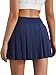 DLOODA Pleated Skirts for Women High Waisted Tennis Skirt Athletic Skorts with Pockets Shorts Workout Golf Skort Navy Blue