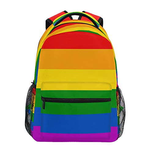 Sac à dos d'école et de voyage pour garçon fille adulte Rainbow Pride