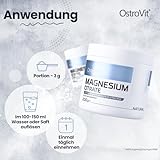 OSTROVIT Magnesium Citrate 1er pack 200g 74 Servings Portionen Magnesiumcitrat Keine Aromen und Farbstoffe Muskelkrämpfe Mudigkeit Nervensystem Gut Verfügbar