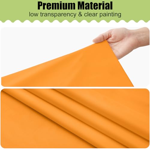 Image of Smiry Disposable Table Cloth 3 Pack, 54 x 108 Inch Waterproof Plastic Tablecloth, Decorative Rectangle Table Covers for Party, Birthday, Picnic, Orange