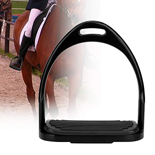 FAUOSWUK Equestrian Stirrup Antirust Premium for The Leg Position Provide Comfort (Black)