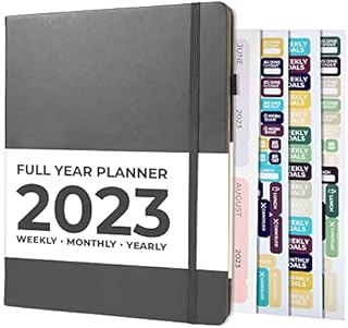 Little More Dated Monthly & Weekly Planner 2023  January to December  Premium Organizer Notebook & Productivity Journal  Includes Productivity & Calendar Stickers in Gift Box  Gray Gold