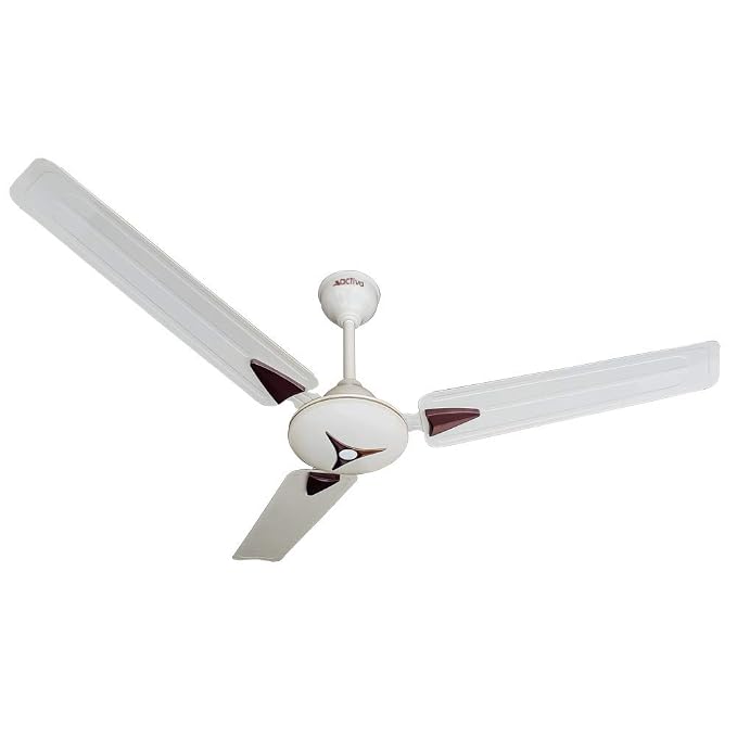 ACTIVA 1200 MM HIGH Speed 390 RPM BEE Approved One Star Rating,Star Deco Anti DUST Coating Ceiling Fan (Ivory) 2 Year Warranty