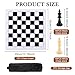 Portable Chess & Checkers Set, 35cm Tournament Chess Mat with Chess & Storage Bag, Chess Rollable Chessboard, Roll Up Chess Board Travel Chess Sets(Size:35cm)