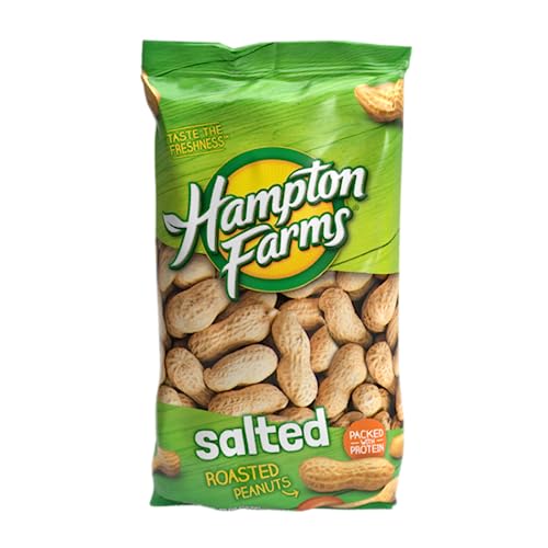 Hampton Farms - USA Grown All-Natural - Fancy Roasted In-Shell Salted Peanuts - 10 oz. Bag