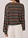 ZAFUL Women's Tribal Ethnic Graphic Cropped Knitwear Bohemian Long Sleeve Pullover Sweater Boho Drop Shoulder Knitted Top Multicolored