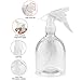 Woaiwo-q Plastic Spray Bottle,16oz/500ml Empty Clear Spray Bottles for Cleaning Solutions,Hair,Oils,Adjustable Head Sprayer Water Squirt Bottle(6 PACK)