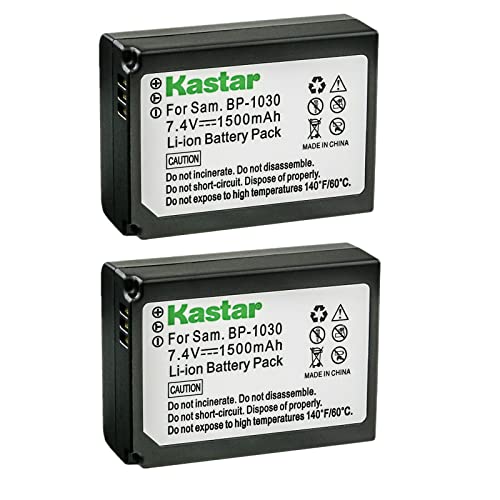 Kastar Battery 2-Pack Replacement for Samsung BP-1030 BP1030, ED-BP1030, BP-1130 BP1130, ED-BP1130 Battery, Samsung NX200, NX210, NX300, NX300M, NX310, NX500, NX1000, NX1100, NX2000 Cameras