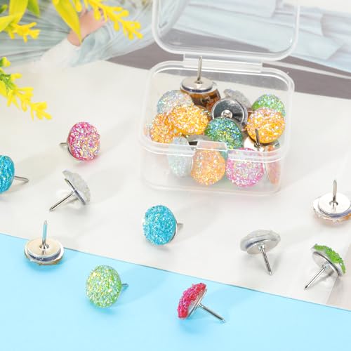 Chinchetas de diamante de imitación moradas para tablón de anuncios 5