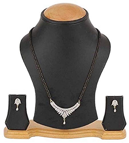 Bhagya Lakshmi Womens Pride AD Stone Stylish Mangalsutra With Earrings For Women (B07H5Q6R7Y) Amazon Price History, Amazon Price Tracker