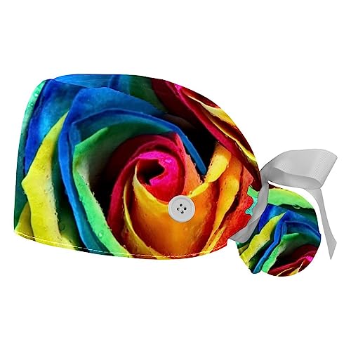 Berretti bouffant Fleur de Rose avec bandeau anti-transpiration pour homme et femme