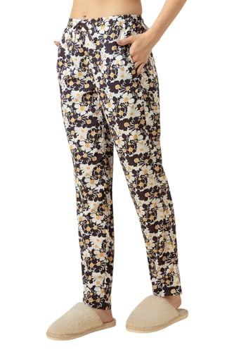 Image of Van Heusen Women's Printed Lounge Pants | Drawstrings & Side Pockets | Ultra Soft Fabric | Relaxed Fit | At home pyjamas | Everyday Comfort | Printed | Style 55306 | Available in Pack of 1 & 2