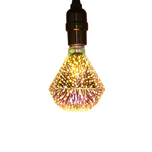 Ampoule 3D feux d'artifice diamant en verre Edison G95 haute finition