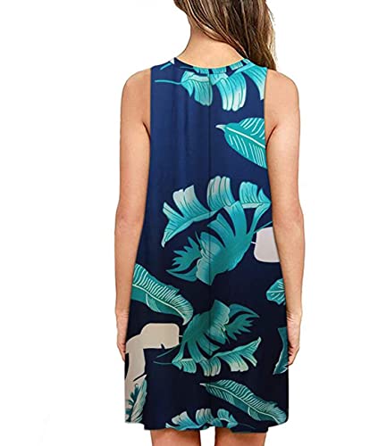Image of Summer Dresses for Women Casual Sleeveless Swing Sundress with Pockets