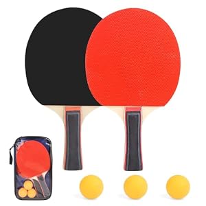 Lderfiv Tischtennis-Set 2 Schläger 3 Bälle Tasche