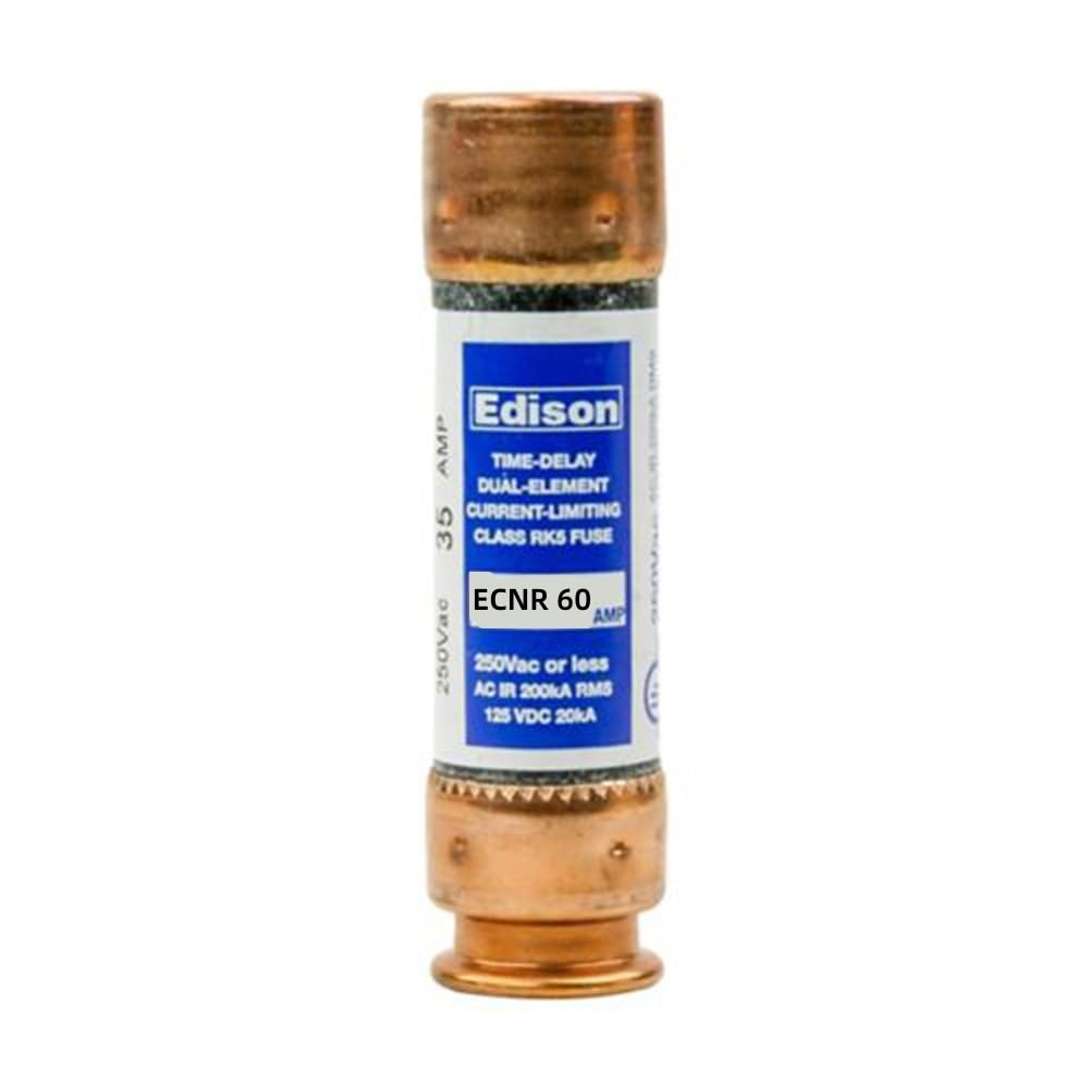 5-Pack New ECNR 60 ECNR-60A 250Vac Time Delay Fuse,ECNR60 Current Limiting Class RK5 Cartridge Fuse