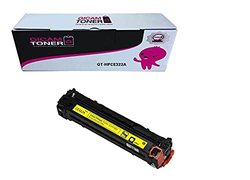 GICAM Toner CE322A Tóner Compatible con HP CE322A . Alto Rendimiento Válido para Impresoras:LaserJet Pro CM1415 / CP1525 / CP1525n / CP1525nw / CM1410 / CM1415fn / CM1415fnw