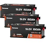 HumsiENK 48V150AH 3Pack Automotive Replacement Battery