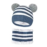 Ensemble de 2 pièces: ce set de chapeau et écharpe est très pratique, vous pouvez l'utiliser ensemble ou séparément. La partie près du cou est en peluche, vous n'avez pas donc à vous soucier de frotter la peau délicate de votre enfant.