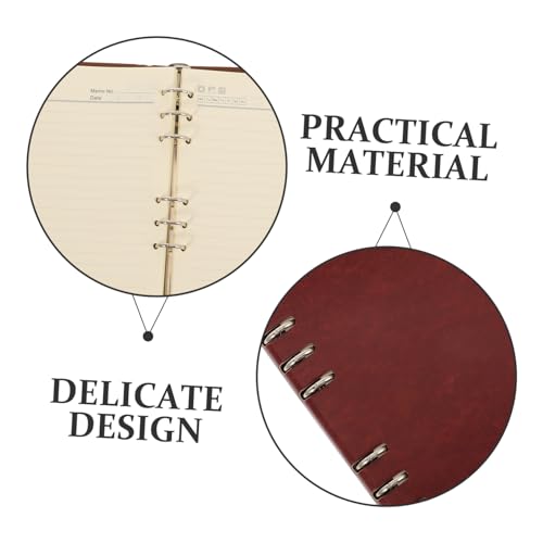 Carnet de notes couverture rigide DOITOOL, protection en cuir PU pour notes de bureau - 5