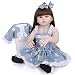 Fai da Te Capelli Lunghi Reborn Baby Doll Giocattoli Silicone Pieno Vinile Baby Girl Regali per Bambini Compleanno Sorprese di Natale