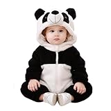 TONWHAR Unisex Baby Animal Halloween Costume Kid's and Toddler's Autumn Winter Outfits Jumpsuit(2-3 T,Panda)