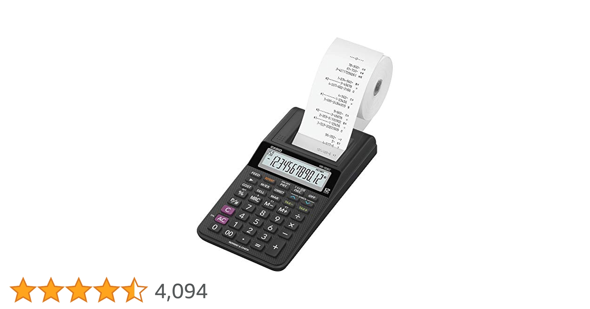 【新品未使用】CASIO　HR-170RC　加算式印字電卓 Amazon.co.jp: CASIO プリンター電卓 HR-170RCBLACK [並行輸入品