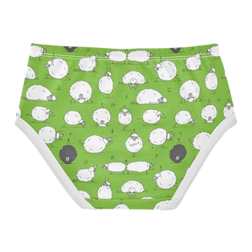 Girls' Underwear Funny Yoga Sheep Cotton Stretch Comfort Toddler Panties2