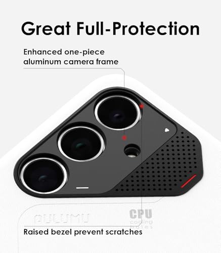 Image of Aulumu S24 Plus Galaxy Case | Vegan Leather Case | Compatible with MagSafe | Passive Cooling Samsung Galaxy S24 Plus Case - White