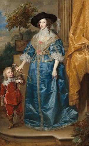 Impression d'affiches Van Dyck pour salon élégant, toile grand format de portrait royal