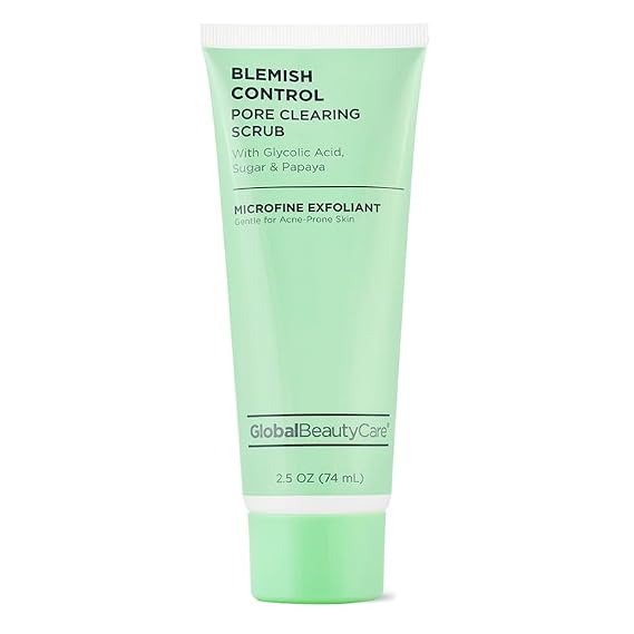 Global Beauty Care Blemish Control Skincare Kit - Clarifying Facial Cleanser, Exfoliating Scrub, Dark Spot Treatment & Soothing Moisturizer to Help Clean Pores, Tone & Hydrate Skin Skin, 4-Piece Set