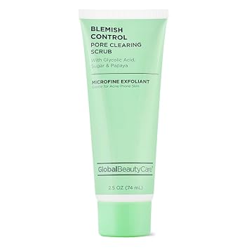 Global Beauty Care Blemish Control Skincare Kit - Clarifying Facial Cleanser, Exfoliating Scrub, Dark Spot Treatment & Soothing Moisturizer to Help Clean Pores, Tone & Hydrate Skin Skin, 4-Piece Set