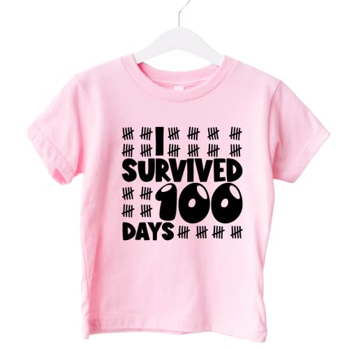 I Survived 100 Days Of School Shirt for Kids, Happy 100th Day Of School T-shirt for Boys, Girls, Cute Toddler 100 Days Of School Toddler Shirt.3