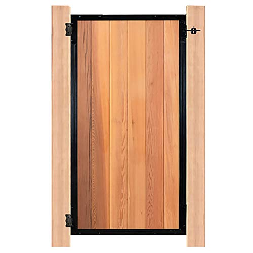 Nuvo Iron Pro6 (Pro 6) Gate Frame, 6 Standard Fence Board Wide X 6’ Long, Black, 6 Foot #TOP2