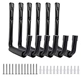 Artilife 6Pack Heavy Duty Garage Storage Utility Hooks with Jumbo Arm, Wall Mount Storage Garage Holder Hook Hanger Steel Rack for Ladder Tool Chair Hose