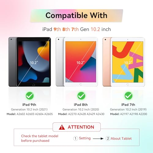 Étui iPad 9e/8e/7e génération robuste avec béquille papillon et protection d'écran intégrée - 2