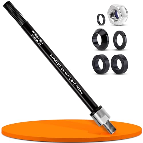 Adattatore Passante per Bicicletta M12 x 1.5 160-178 mm Lunghezza ASSE Regolabile, Perno Passante Compatibile con la Maggior Parte dei Giunti per Rimorchi di Biciclette